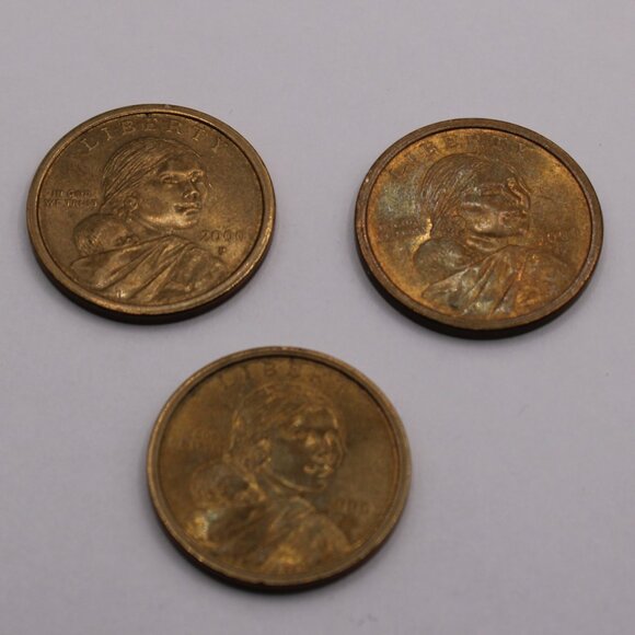 227256 (3) 2000 P Sacagawea One Dollar Color Gold - Picture 1 of 2